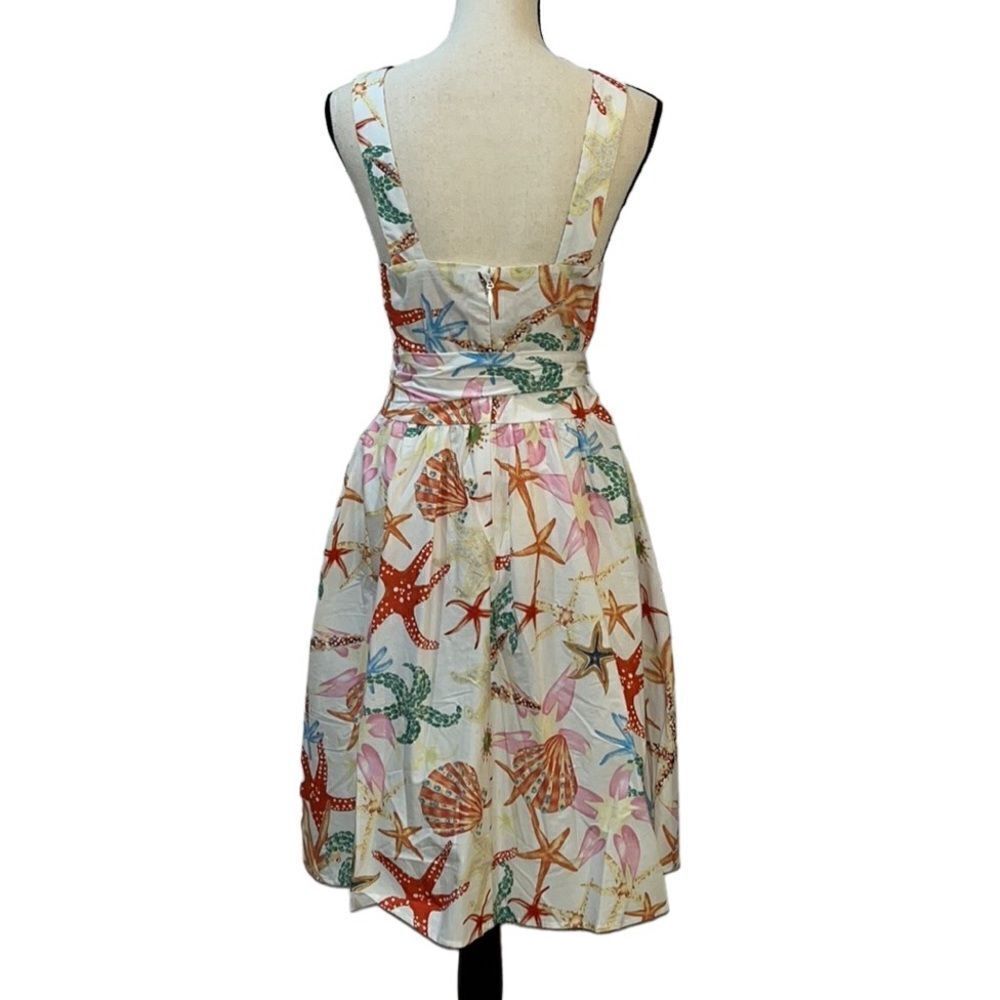 FTF Sleeveless Flair Seashell Print Dress - Picture 8 of 14